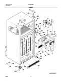 CABINET Diagram and Parts List for GLRT186TAQ2  Frigidaire Refrigerator