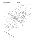 CONTROL PANEL Diagram and Parts List for GLWS1439FS1  Frigidaire Washer