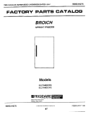 COVER Diagram and Parts List for UL2164ECW2  Frigidaire Freezer