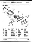 BROILER DRAWER PARTS Diagram and Parts List for GF320NW1  Frigidaire Range