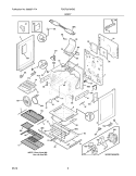 BODY Diagram and Parts List for FGGF3076KBG  Frigidaire Range