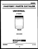COVER Diagram and Parts List for MWX121RBD0  Frigidaire Washer