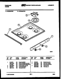 COOKTOP PARTS Diagram and Parts List for GCG38BCW4  Frigidaire Range