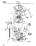 MOTOR / TUB Diagram and Parts List for F21C445CS2  Frigidaire Washer