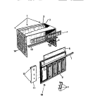CABINET, FRONT, WRAPPER Diagram and Parts List for AH124J2T2  Frigidaire Air Conditioner