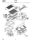 SHELVES Diagram and Parts List for FRT18KRGD1  Frigidaire Refrigerator