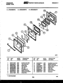 DOOR PARTS Diagram and Parts List for GPG34BNL3  Frigidaire Range