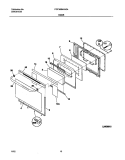 DOOR Diagram and Parts List for FGF368MXASA  Frigidaire Range