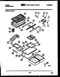 SHELVES AND SUPPORTS Diagram and Parts List for 95-1997-57-03  Tappan Refrigerator