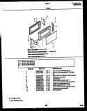 DOOR PARTS Diagram and Parts List for 56-9131-10-03  Tappan Microwave