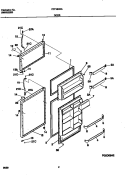DOORS Diagram and Parts List for FRT16NRGD5  Frigidaire Refrigerator