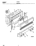 BACKGUARD Diagram and Parts List for FGF350BFWA  Frigidaire Range