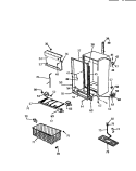 CABINET Diagram and Parts List for UFS157DNOW  Kelvinator Freezer