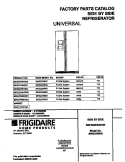 COVER Diagram and Parts List for MRS22WNGD0  Frigidaire Refrigerator