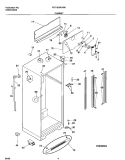 CABINET Diagram and Parts List for FRT18QRHW0  Frigidaire Refrigerator