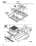 TOP / DRAWER Diagram and Parts List for MGF333SEDB  Frigidaire Range