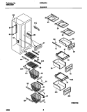 SHELVES Diagram and Parts List for FRS24ZGHD0  Frigidaire Refrigerator