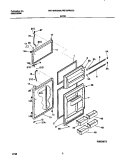 DOOR Diagram and Parts List for FRT16PRGW2  Frigidaire Refrigerator