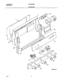BACKGUARD Diagram and Parts List for FGF324BHWD  Frigidaire Range