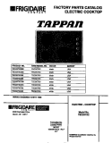 COVER Diagram and Parts List for TEC3X7XCSC  Tappan Cooktop