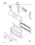 BACKGUARD Diagram and Parts List for FGF366BCA  Frigidaire Range