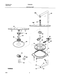 MOTOR & PUMP Diagram and Parts List for FDB635RBS1  Frigidaire Dishwasher