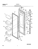 REFRIGERATOR DOOR Diagram and Parts List for GLRS267ZCB0  Frigidaire Refrigerator