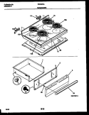 COOKTOP AND DRAWER PARTS Diagram and Parts List for FEF367CABA  Frigidaire Range