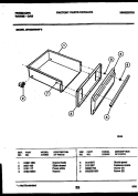 DRAWER PARTS Diagram and Parts List for GPG39WNW3  Frigidaire Range