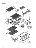 SHELVES, CONTROLS, DIVIDER, MULLION Diagram and Parts List for MRT17DRBD2  Frigidaire Refrigerator