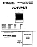 COVER Diagram and Parts List for TEF322SCWC  Tappan Range