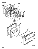 DOOR Diagram and Parts List for FEB789CCTE  Frigidaire Wall Oven