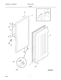DOOR Diagram and Parts List for KRS221LGW0  Kelvinator Refrigerator