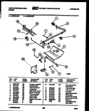BURNER, MANIFOLD AND GAS CONTROL Diagram and Parts List for GF300KXW1  Frigidaire Range