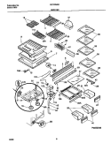 SHELVES Diagram and Parts List for FRT20NGCWA  Frigidaire Refrigerator