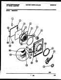 DOOR PARTS Diagram and Parts List for DE500ADD7  Frigidaire Dryer