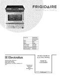 COVER Diagram and Parts List for CGES3065KF1  Frigidaire Range