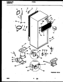 SYSTEM AND AUTOMATIC DEFROST PARTS Diagram and Parts List for FP18TLL7  Frigidaire Refrigerator