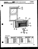 WINDOW MOUNTING PARTS Diagram and Parts List for A05LE2E3  Frigidaire Air Conditioner