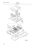 TOP / DRAWER Diagram and Parts List for LES389FEA  Frigidaire Range