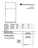 COVER Diagram and Parts List for WRT17MB3AW0  Westinghouse Refrigerator