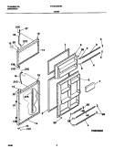 DOOR Diagram and Parts List for FRT21NRHB4  Frigidaire Refrigerator