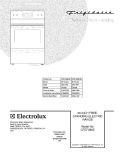 COVER Diagram and Parts List for CFEF366EMG  Frigidaire Range
