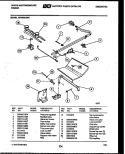 BURNER, MANIFOLD AND GAS CONTROL Diagram and Parts List for GF300KXD2  Frigidaire Range