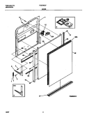 DOOR Diagram and Parts List for FDB736GFS2  Frigidaire Dishwasher