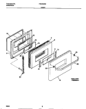 DOOR Diagram and Parts List for FES300WAB3  Frigidaire Range