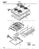 TOP / DRAWER Diagram and Parts List for FEF389CEBC  Frigidaire Range
