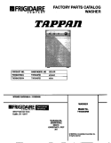 COVER Diagram and Parts List for TWX645RBW4  Tappan Washer