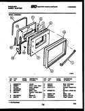 DOOR PARTS Diagram and Parts List for RG36BNW1  Frigidaire Range
