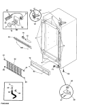 CABINET Diagram and Parts List for FFU17C4CW0  Frigidaire Freezer